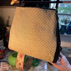 Coach Beige and Black Shoulder Bag in IMMACULATE condition